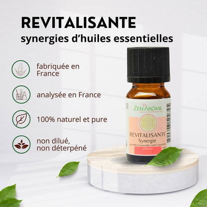 Synergie d'Huile Essentielle Revitalisante à Diffuseur 10ml