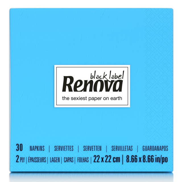 Serviettes à cocktail RENOVA Bleu