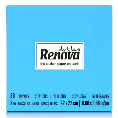 Serviettes à cocktail RENOVA Bleu
