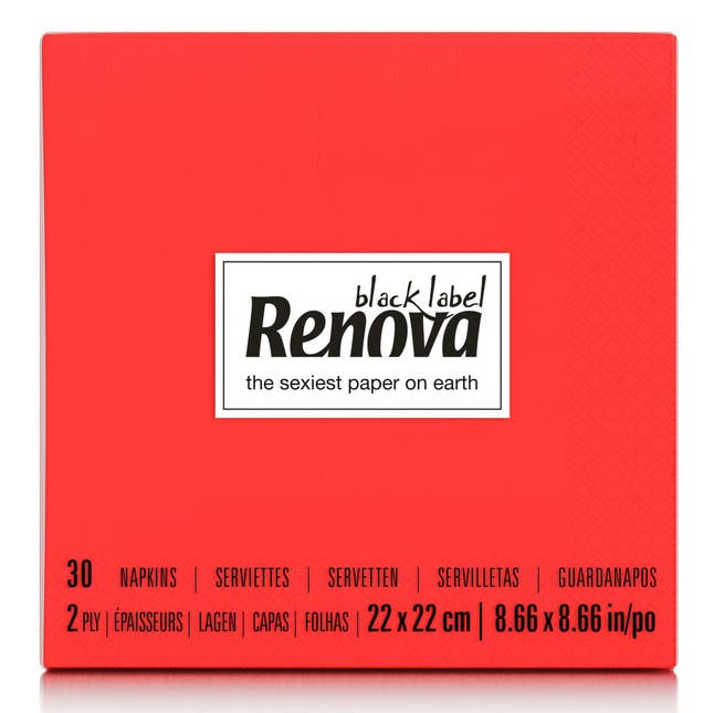 Serviettes cocktail rouges RENOVA