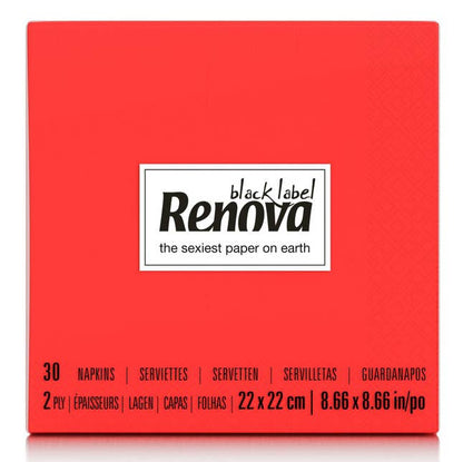 Serviettes cocktail rouges RENOVA