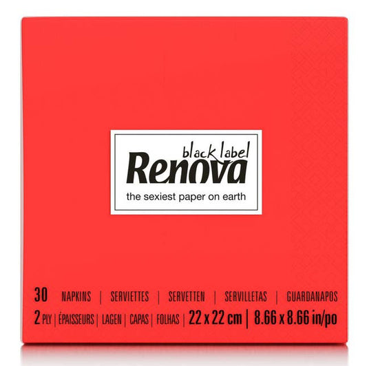 Serviettes cocktail rouges RENOVA