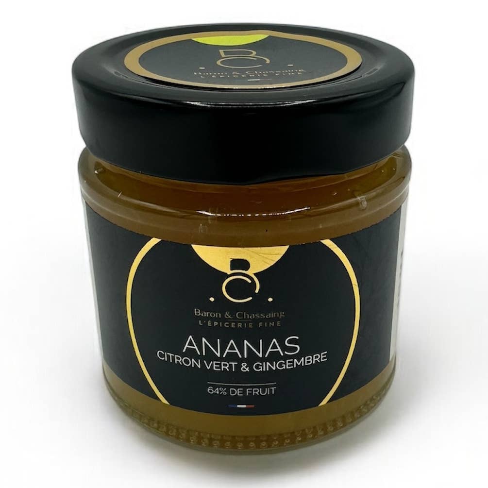 Confiture Ananas, Citron Vert & Gingembre 230g