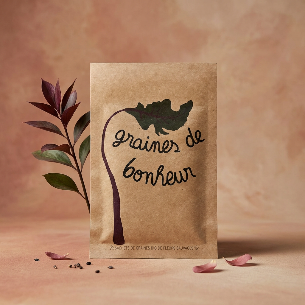 Sachet de graine a message - Graines de bonheur