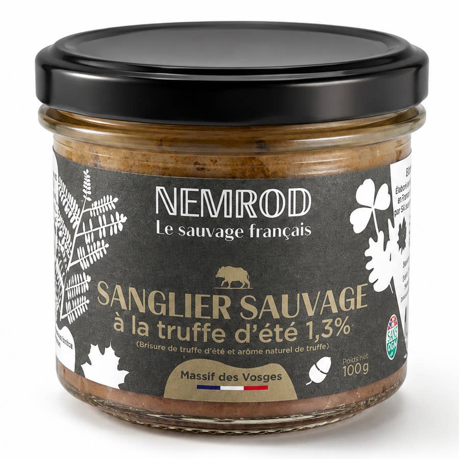 Terrine de Sanglier Sauvage à la Truffe d'Été - 100g