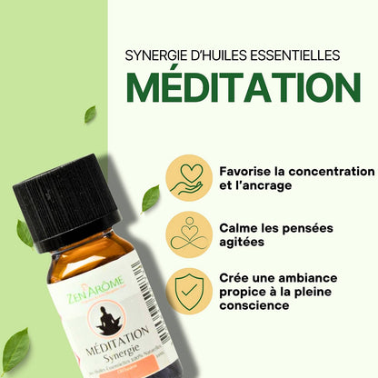 Synergie d'Huile Essentielle Méditation à Diffuseur - 10 ml