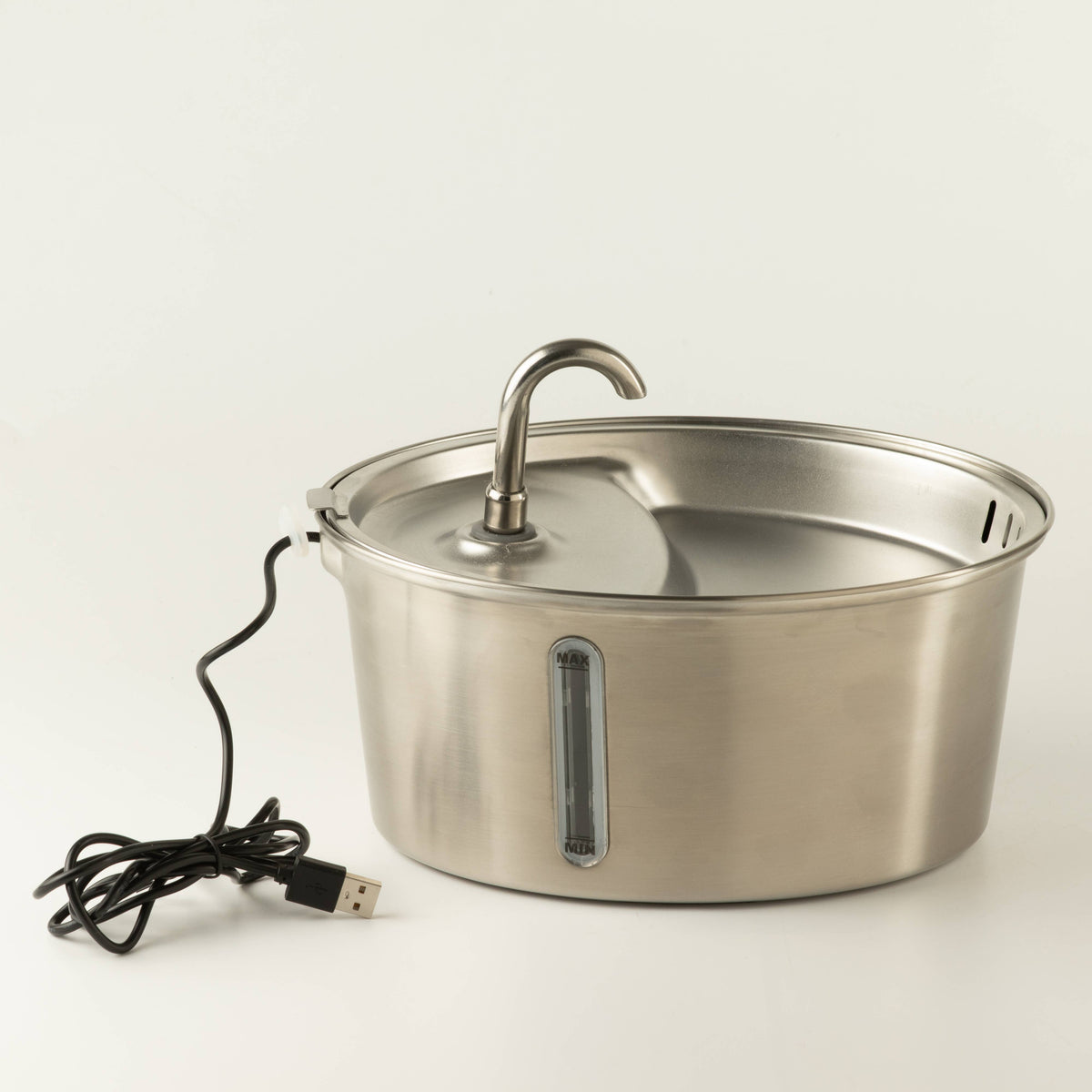 PAW Fontaine à eau électrique 2,5 litres - USB - Acier inoxydable
