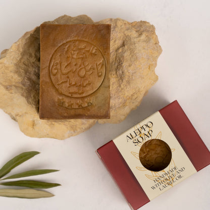 Mosaïque de Traditions : Savon d'Alep avec 1-35% de Laurier Premium
