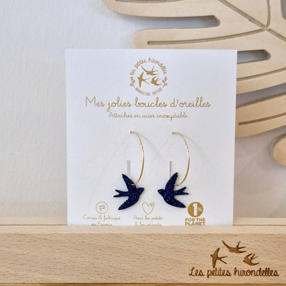 Créoles pailletées - Hirondelle