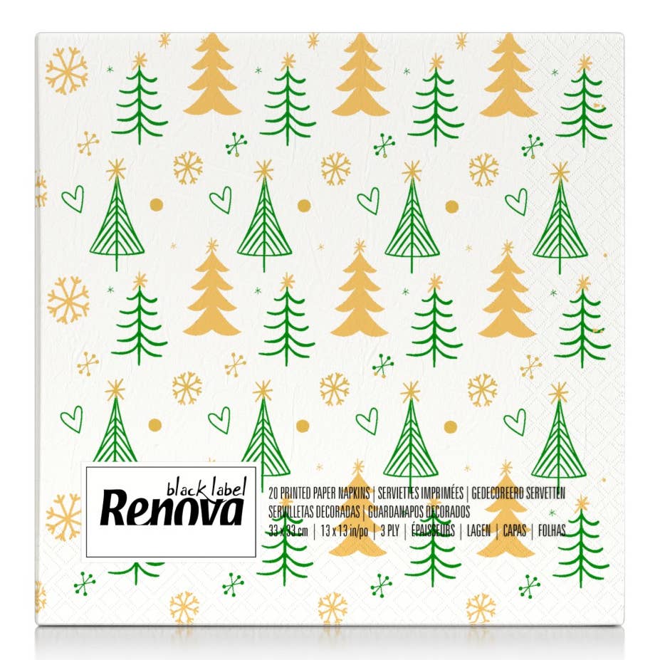 Serviettes en papier de Noël Sapins