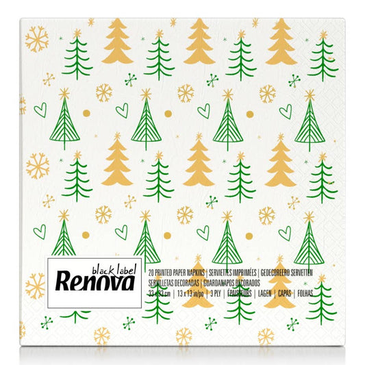Serviettes en papier de Noël Sapins