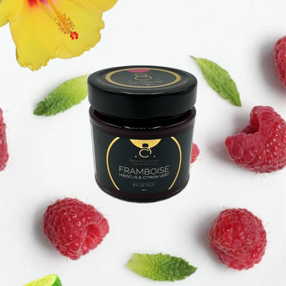 Confiture Framboise, Citron Vert & Hibiscus 230g