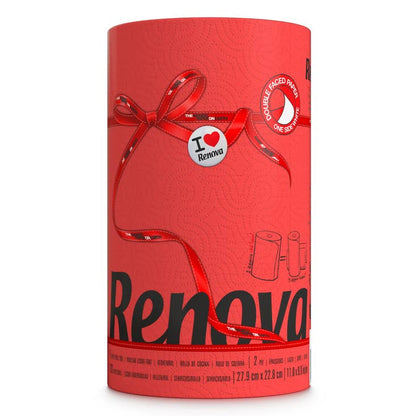 Essuie-tout Renova Red Label rouleau unique rouge