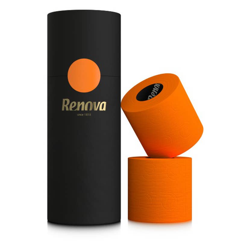Papier toilette Renova Tubo Gold Orange, lot de 3 rouleaux