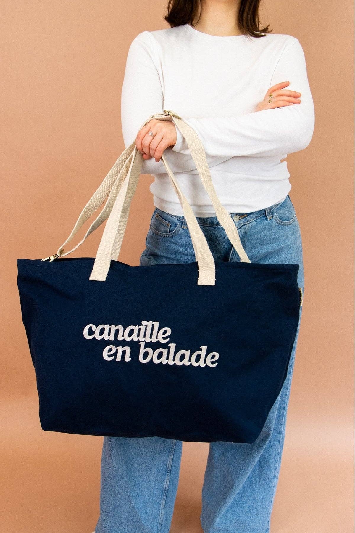 Sac brodé 'canaille en balade'