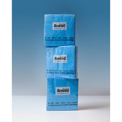 Serviettes à cocktail RENOVA Bleu - image 3