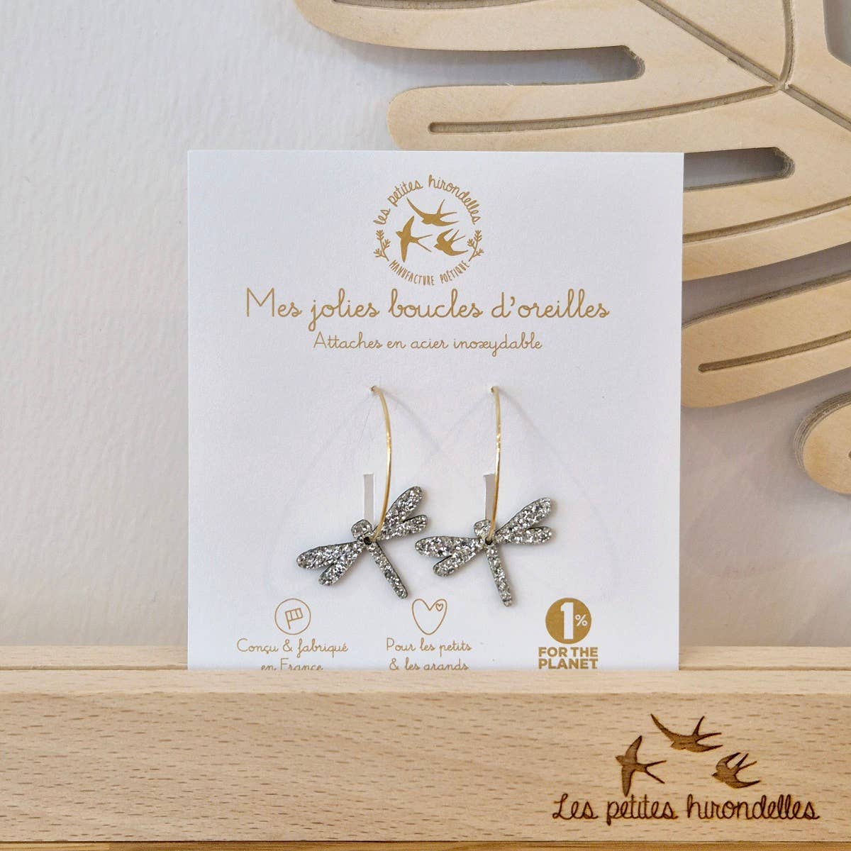 Créoles pailletées - Libellule