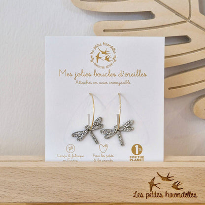 Créoles pailletées - Libellule