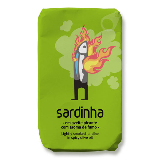 Sardines à l'huile d'olive épicée avec arôme fumé