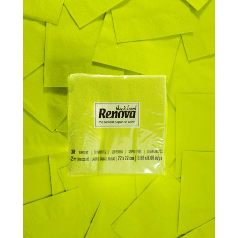 Serviettes cocktail RENOVA vertes - image 2
