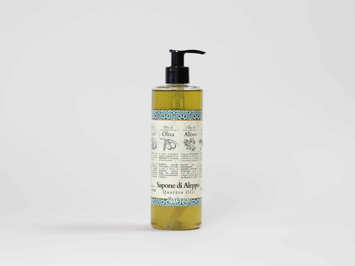 Savon Liquide d'Alep : une Mosaïque d'Huiles Précieuses