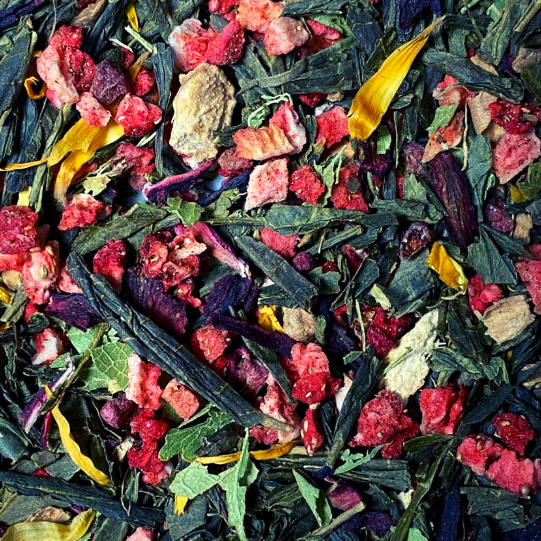 Pensée D'Aphrodite BIO Thé vert Fraise Gingembre